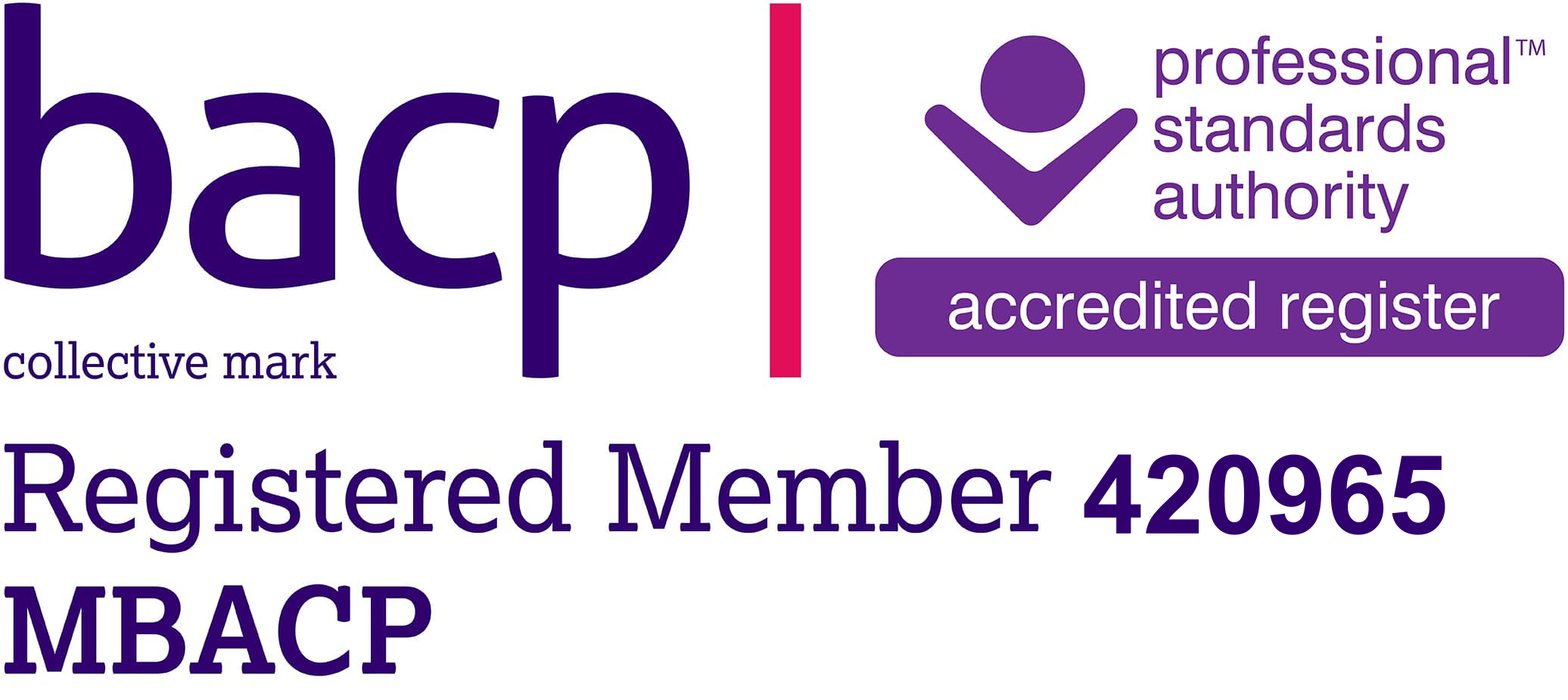 BACP Registered Member 420965 MBACP – accredited register